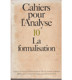 Cahiers Pour L Analyse 10 La Formalisation