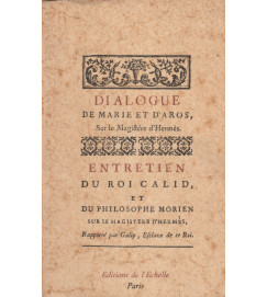 Dialogue de Marie et D Aros, Sur Le Magiftére D Hermès