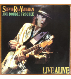LP - STEVIE RAY VAUGHAN AND DOUBLE TROUBLE -  LIVE ALIVE