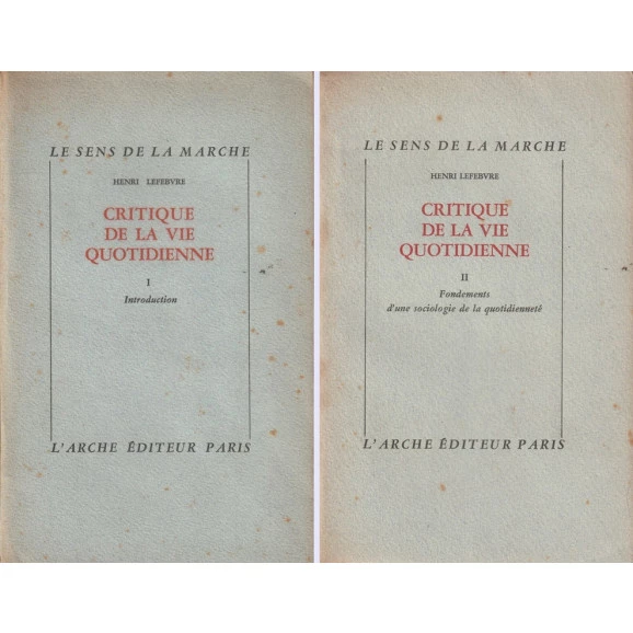 Critique de La Vie Quotidienne 2 Volumes