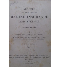 Arnould on the Law of Marine Insurance and Average - Ralph Iliff Simery