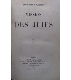 Mission des Juifs 2 volumes - Saint Yves Dalveydre