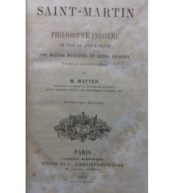 Saint Martin Le Philosophie Inconnu - M. Matter