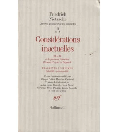 Considerations Inactuelles, II