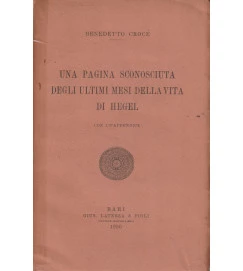 Una Pagina Sconosciuta Degli Ultimi Mesi Della Vita Di Hegel