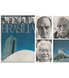 Portfólio Brasilia - 4 Livros de Arquitetura, Oscar Niemeyer, Lúcio Costa, Alfredo Ceschiatti e Roberto Burle Marx