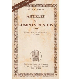 Articles et Comptes Rendus Tome 1