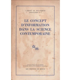 Le Concept Dinformation Dans La Science Contemporaine
