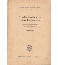 Verwaltungsverfahrensgesetze des Auslandes