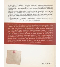 Le Vocabulaire de Kant
