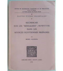 Recherche Sur les Messagers Dans les Sources Egyptiennes ... - Michel Valloggia